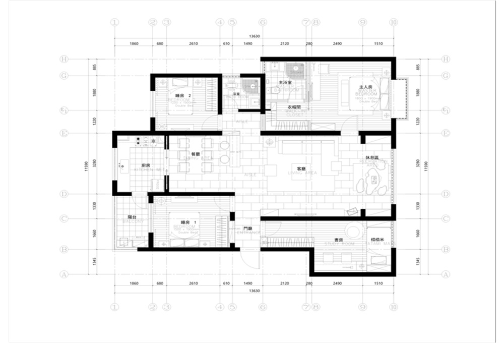 翡翠|80平现代风二居室, 将浅木揉进荼白再点缀几处翡翠绿高度和谐