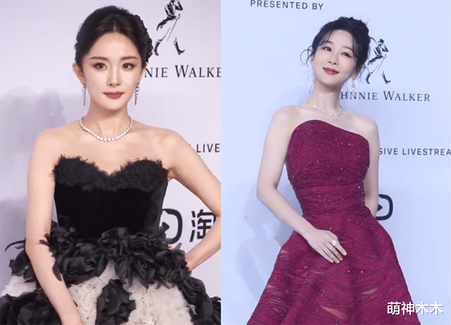 GQ盛典红毯生图来了!杨幂脸变圆润状态回春,杨紫瘦出下颌线