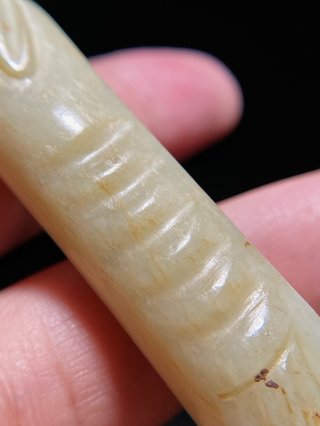 |明以前 和田玉 鱼形 勒子