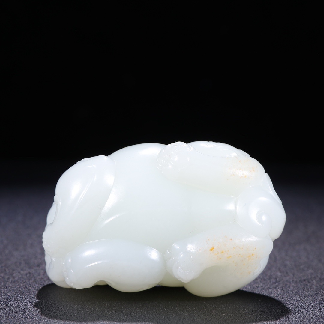 紫砂|回流【和田玉 招财貔貅 摆件】