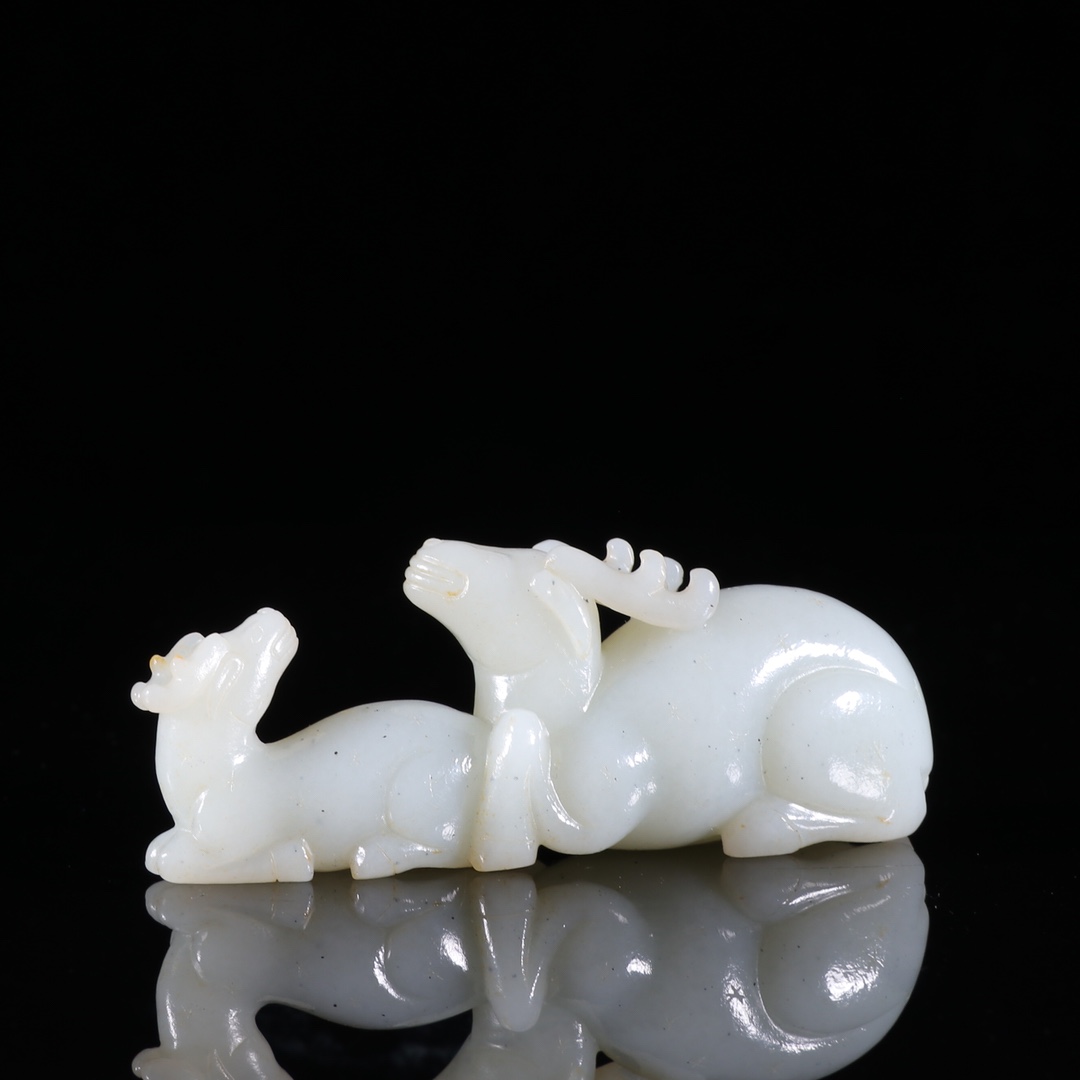 |旧藏【和田玉 羊羊如意 摆件】