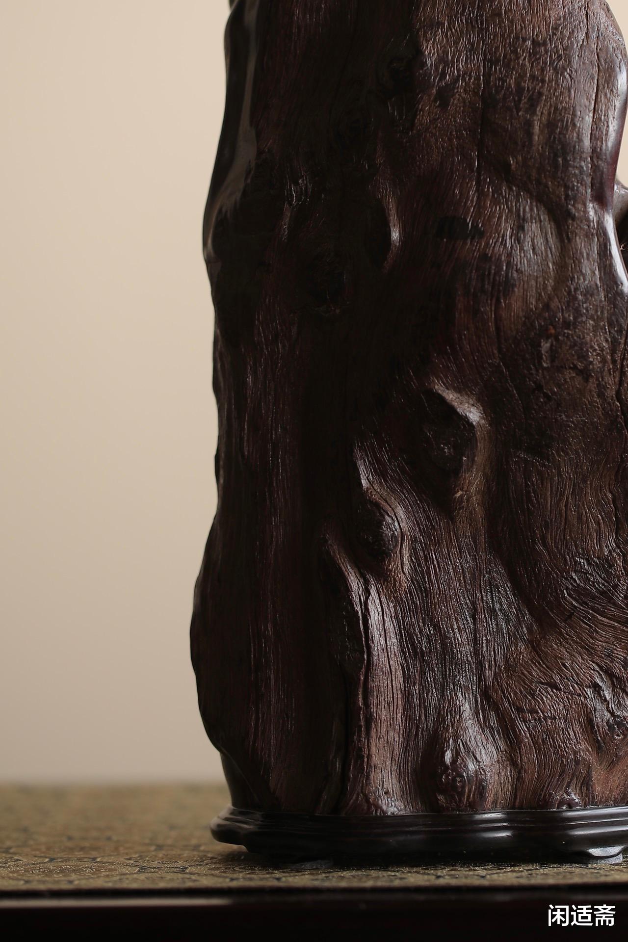 小叶紫檀|文人侘寂风，小叶紫檀风化纹，花器