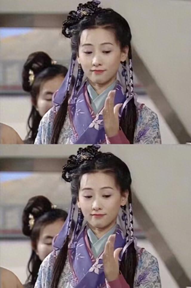 早期的古装港剧，靠丝带就可以编出不同的造型，并且各有千秋