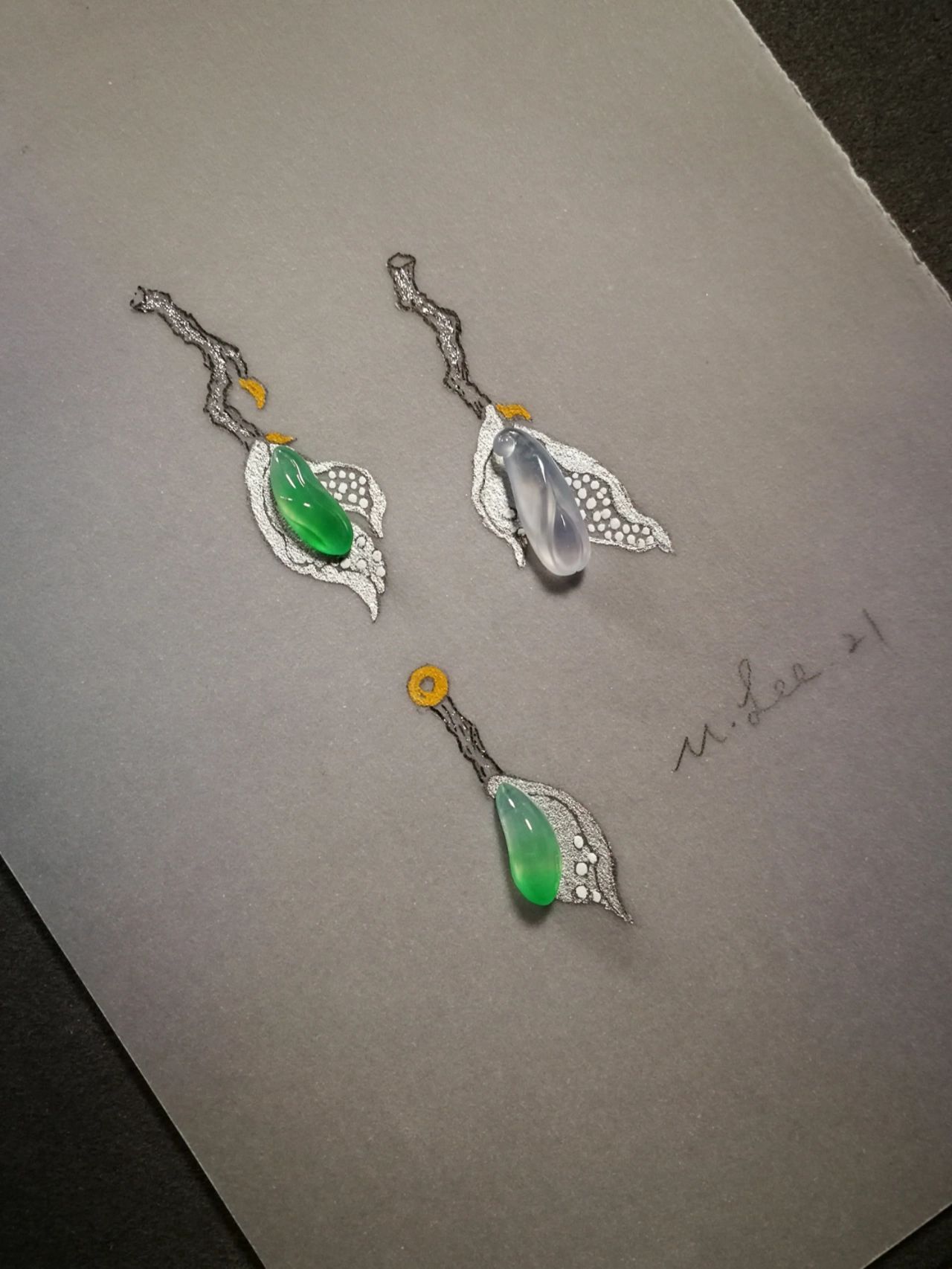 【兰】— 翡翠耳坠