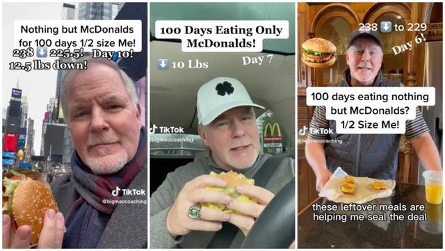 可乐 吃麦当劳能减肥!美国大叔连吃100天劳饭掉肉54斤:还有这好事?