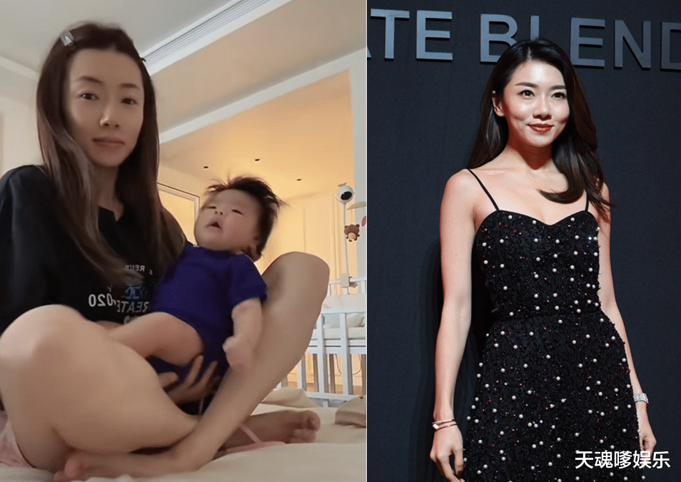 程晓玥晒带娃日常，穿睡衣素颜状态引争议，雇4个保姆仍诉当妈苦