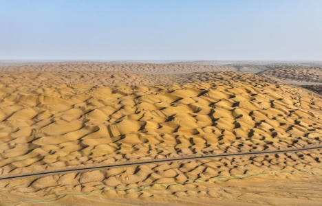 胡杨林|塔里木沙漠公路上，每四公里建一口水井，每个井房都住着一对夫妻
