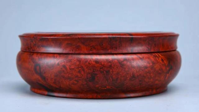 小叶紫檀|纹如火，瘤疤生！小叶紫檀满瘤疤聚宝罐/首饰盒