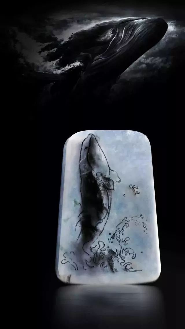 小叶紫檀|分享一组“水墨”翡翠玉雕作品