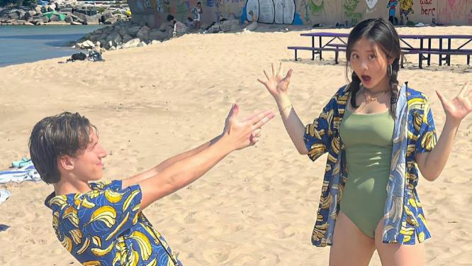 黄磊女儿赴美留学，疑恋爱找外国男友，对方身份及账号被扒出