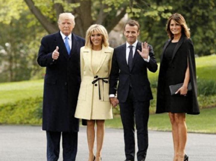 马克龙有多爱布丽吉特？把她的照片复原成少女，还把自己变成了老头