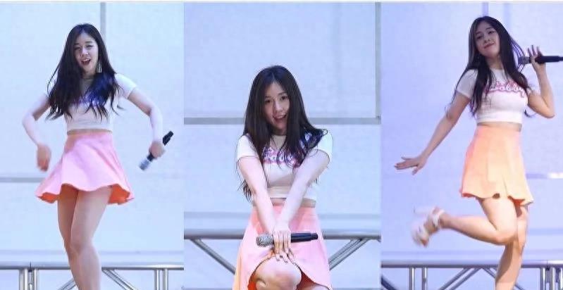 韩国女星在跳舞时发生意外,“奶子”突然掉到了肚子上