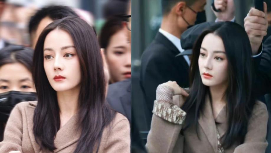 迪丽热巴|耍大牌？迪丽热巴剪彩黑脸，穿露背冷风中发抖，让助理蹲着提裙