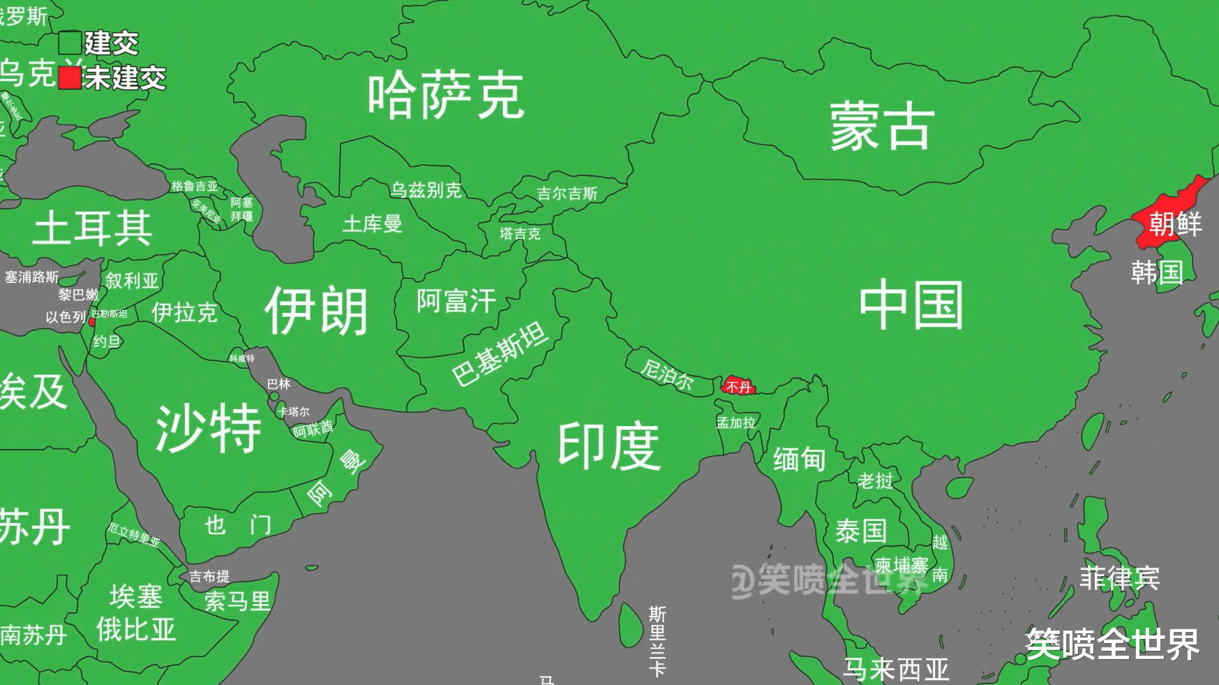五大常任理事国,在全球分别有多少个建交国?
