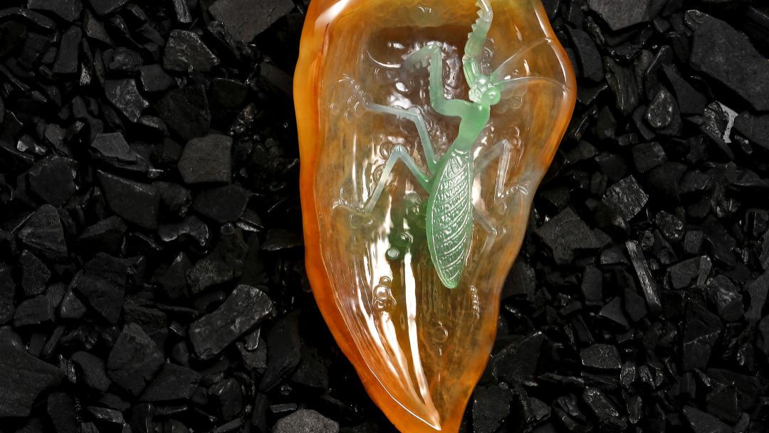 翡翠|黄加绿翡翠料子，金玉满堂的寓意要如何呈现？