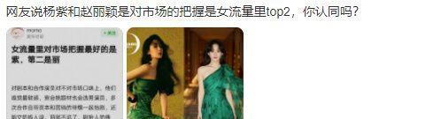 女流量top2！杨紫赵丽颖被认为可以把握市场流量，角色风格迥异！