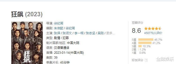 狂飙|《狂飙》评分降至8.6！没能按照原著结尾，成最大败笔