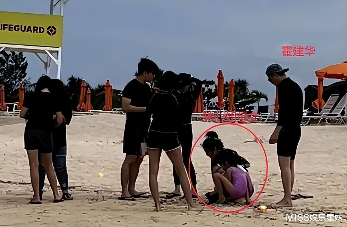 霍建华带孩子在日本海边玩耍引热议,林心如自曝仅92斤被怼上热搜