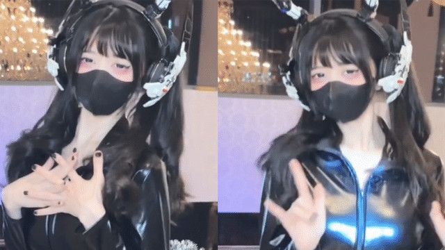 |网红蔡萝莉被疑玩擦边，穿黑色连体皮衣跳舞显尴尬，网友：退网吧