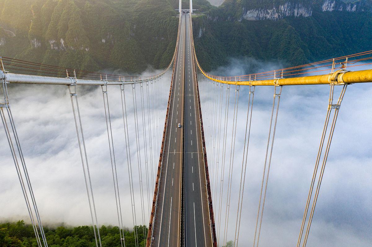 婺源|婺源卧云悬索桥：横跨山谷的壮观之作