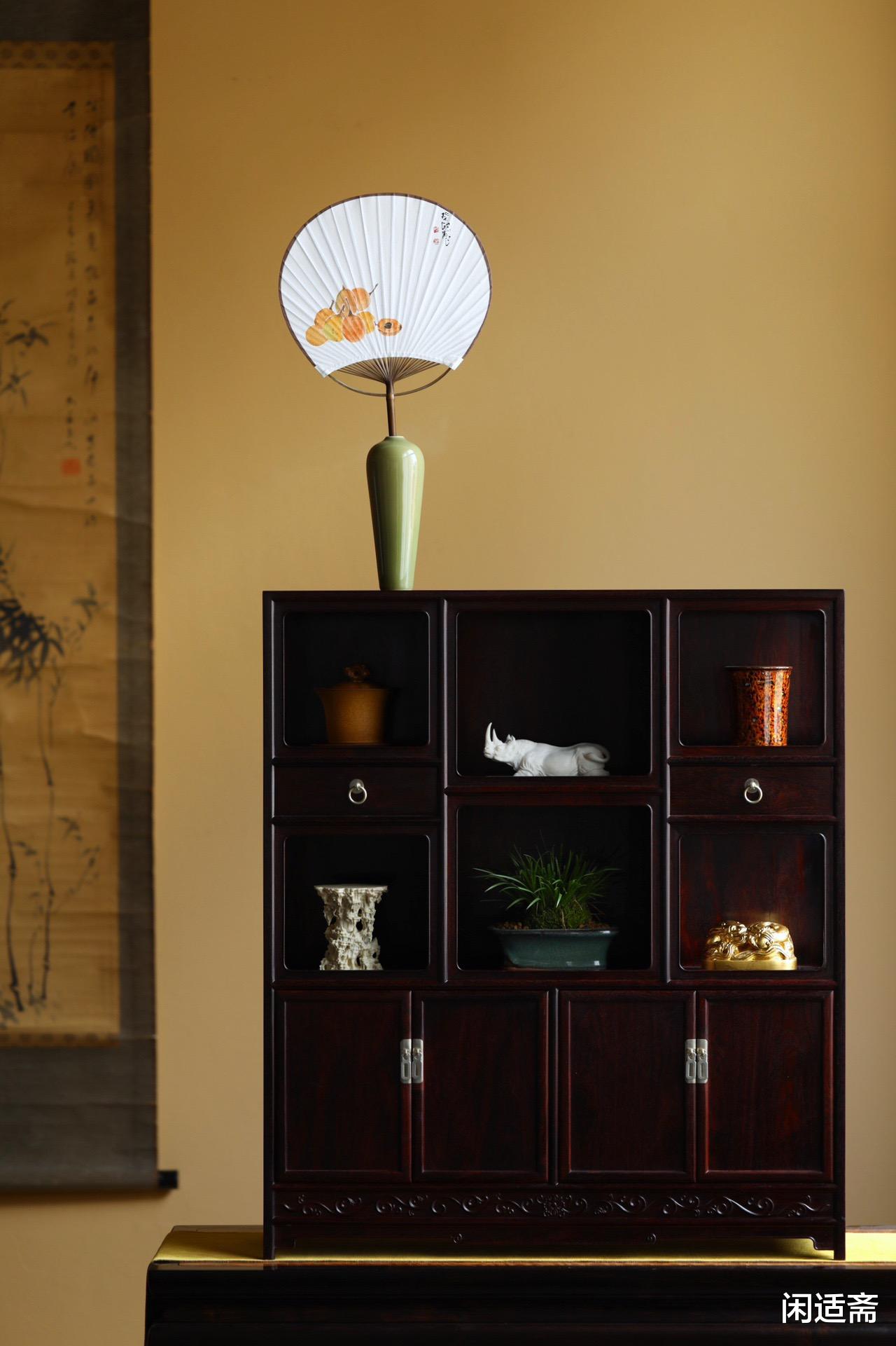 文人漫生活,印度小叶紫檀,多宝阁