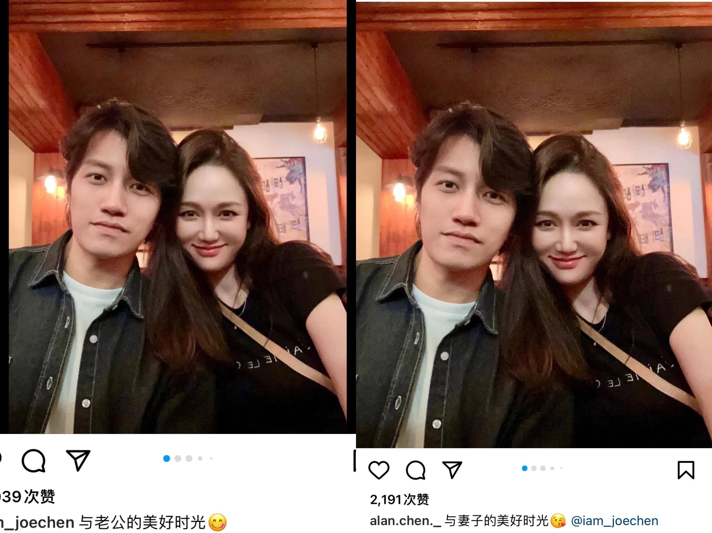 陈乔恩|陈乔恩和Alan晒照秀幸福，甜喊老公老婆示爱，两人越来越有夫妻相