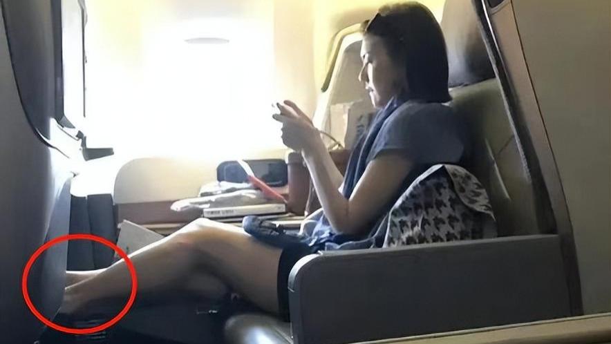 孙燕姿|孙燕姿，坐飞机姿势，直踩旅客的座位后方