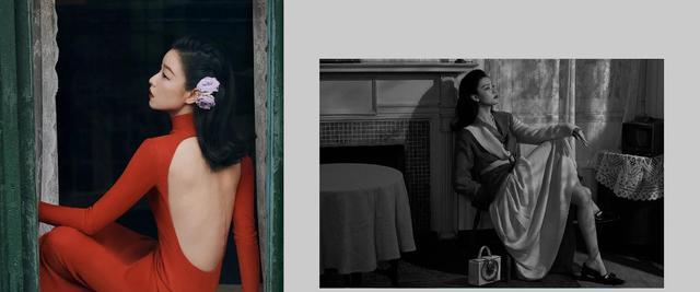 倪妮|倪妮登theBallroom穿红裙大秀美背，复古卷发演绎东方韵味