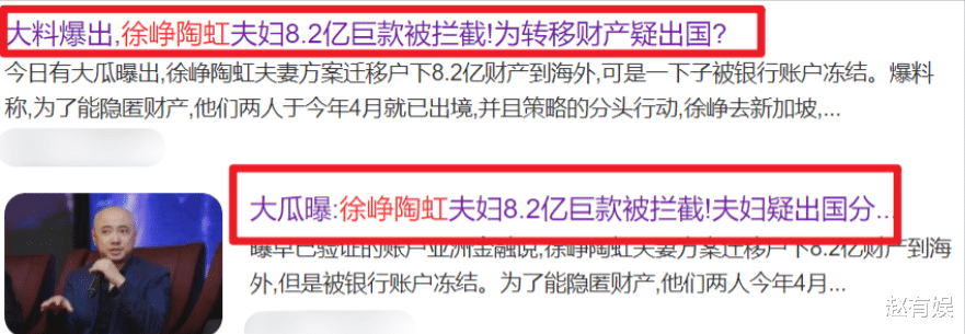 徐峥|网曝！内地知名明星夫妇，转移8.2亿巨款，逃离出境遭拦截