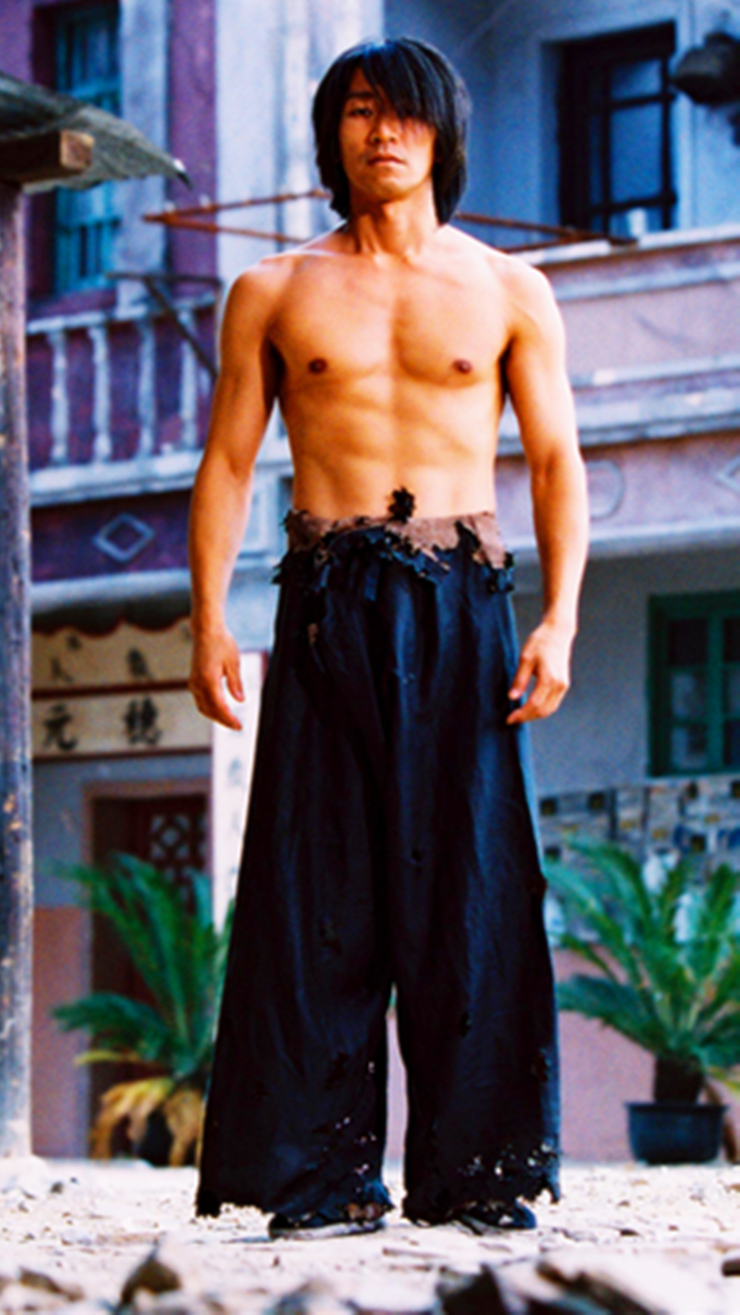 周星驰体验离子烫黑长直照片真“婀娜”！星爷扮女人正面照片并不少