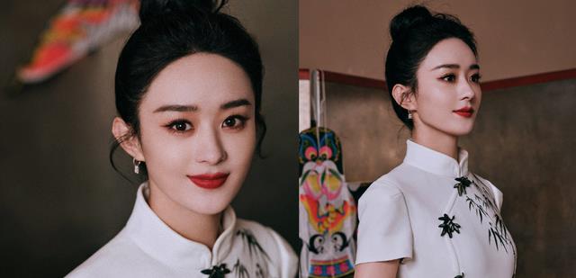 赵丽颖|赵丽颖央视春晚造型朴素,中国传统色满满高级感