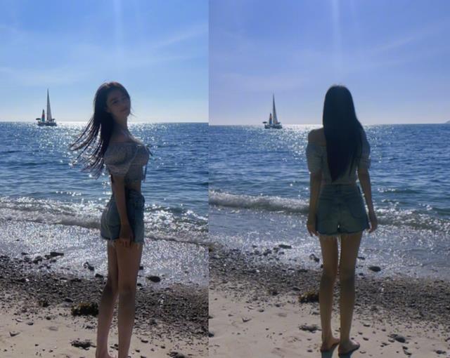 张馨予|张馨予晒男友视角美照！何捷送大束鲜花，3岁女儿大长腿抢镜