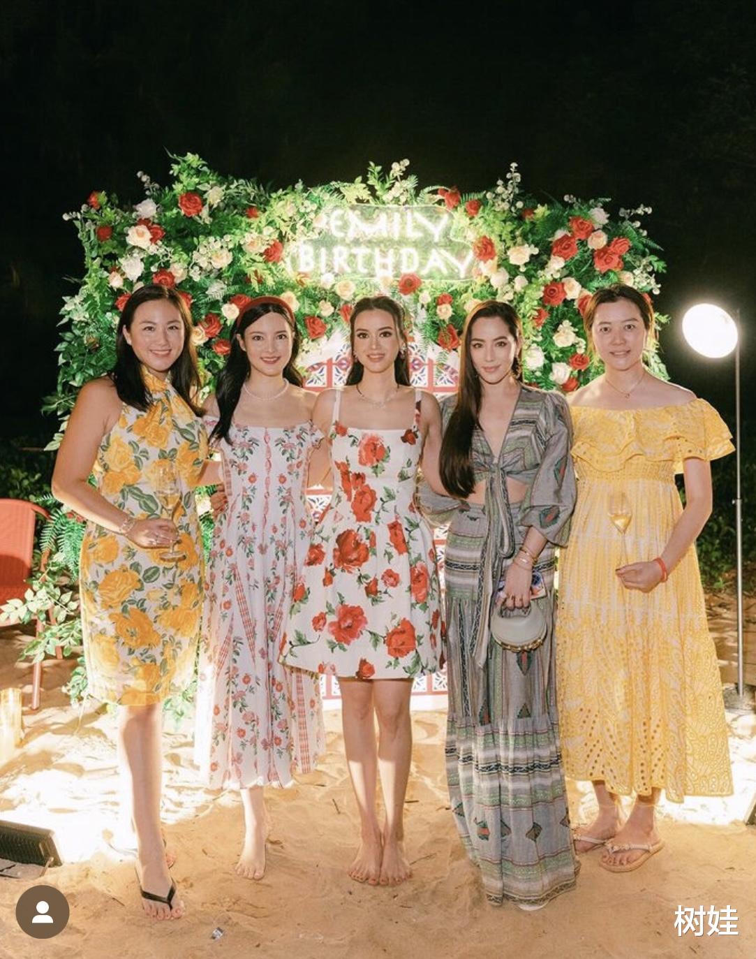 林恬儿办海边晚宴，与陈晓丹环抱合照，雅诗兰黛中国儿媳产后露脸