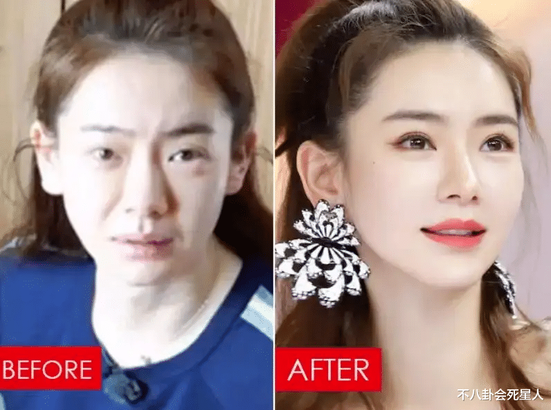 明星素颜 10位女星素颜到全妆过程，小眼变大眼，寡淡变浓颜，好真实！