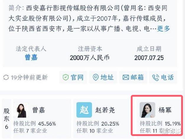 杨幂|杨幂早已想好退路，杨妈妈和经纪人去年已合伙开了新公司，杨妈妈占60%股份