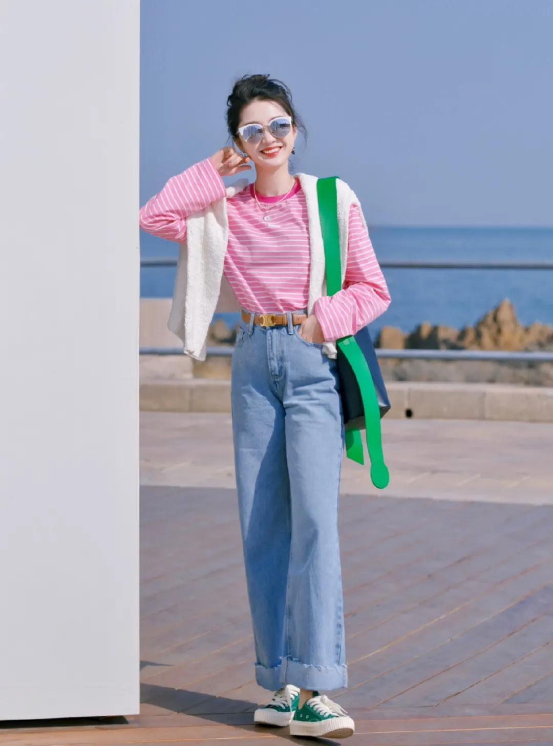 穿衣搭配|春天,职场女生穿这几套就够,针织衫和长裤百搭耐看,简约又时髦