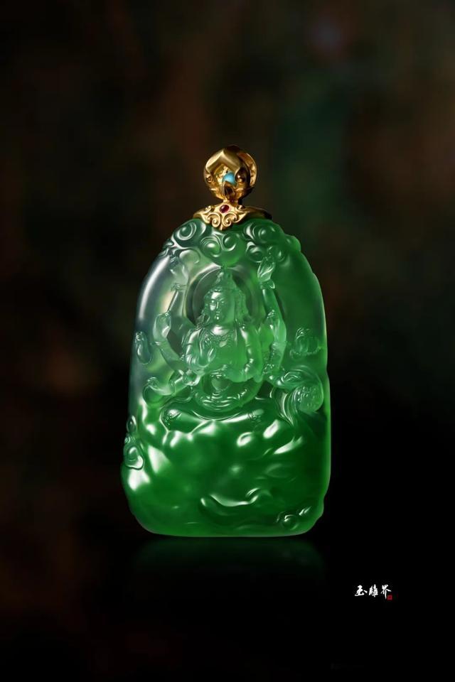 翡翠|玉见周旺：翡翠造像，珠光灵气！