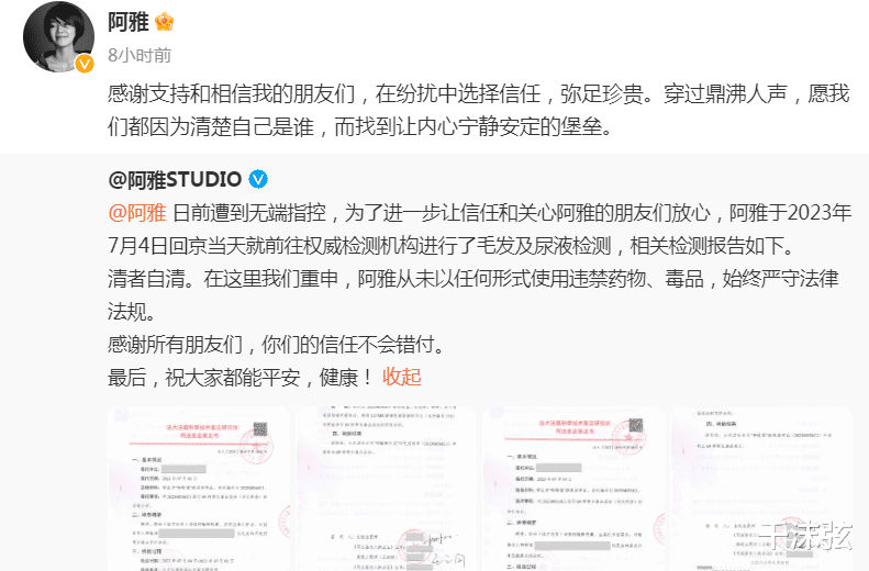 啪啪打脸!阿雅学萧敬腾证清白,毛发检测疑藏猫腻,压力给到大S