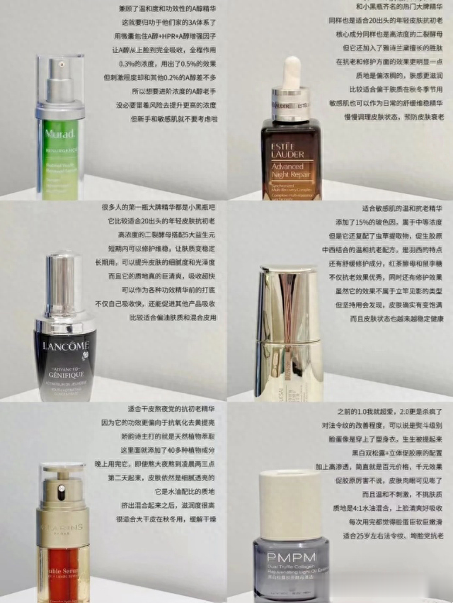 抗老精华也是分阶段性，抗初老精华怎么选？看看这6款抗初老精华