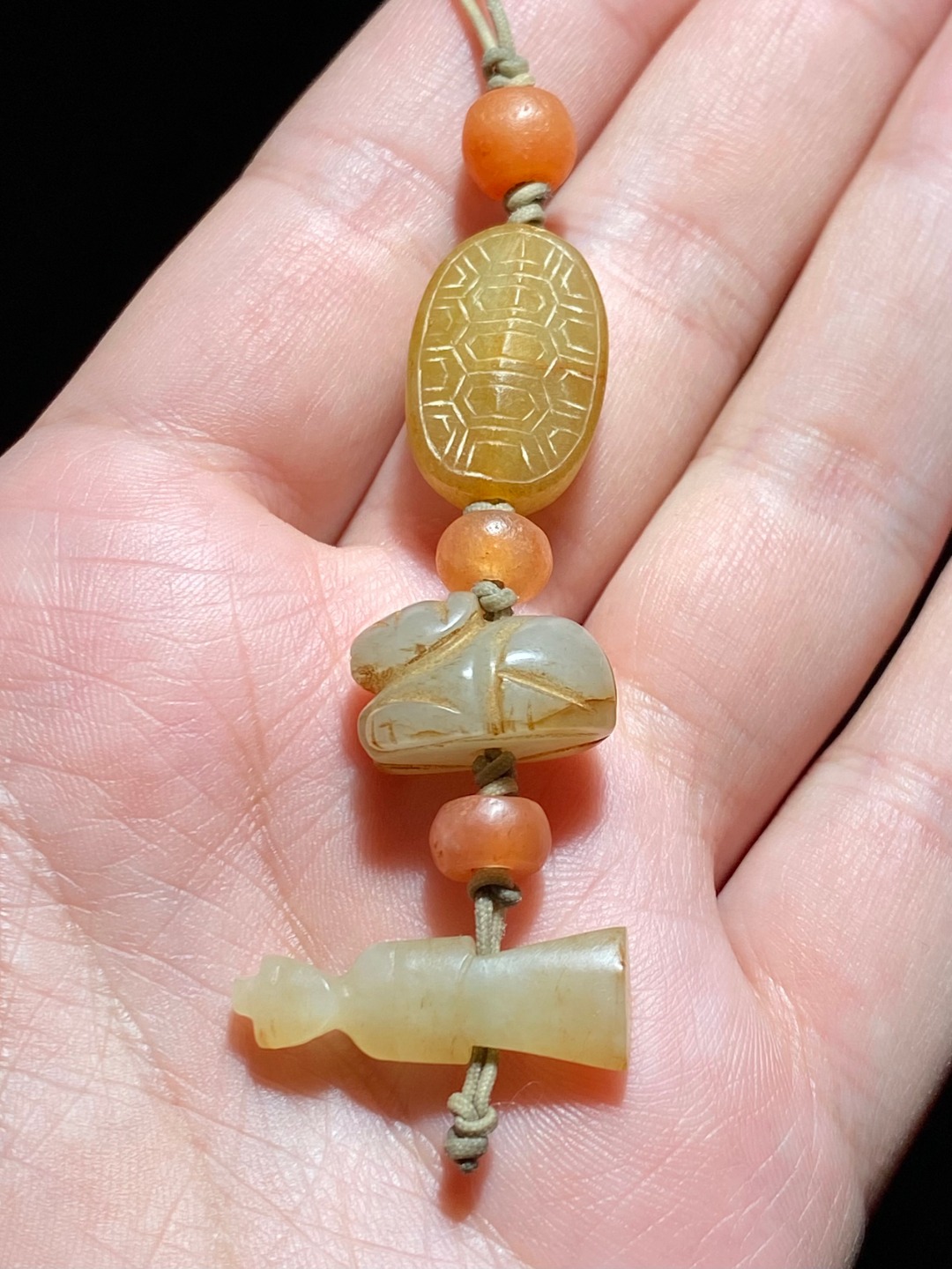 |战汉 老和田玉 玉配饰 玉龟壳 玉羊 玉翁仲 组珮挂件