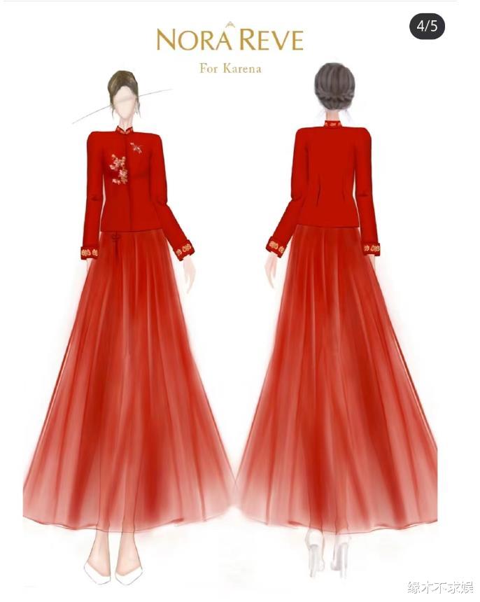 吴千语礼服被嘲像服务员,和何超莲同一家设计,婚纱店发声被骂惨