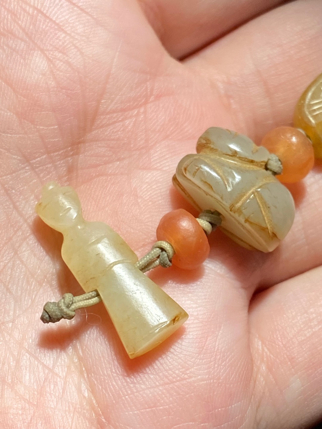 |战汉 老和田玉 玉配饰 玉龟壳 玉羊 玉翁仲 组珮挂件