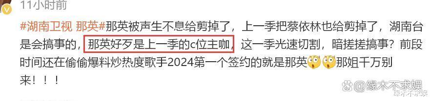 那英风波升级!被湖南卫视删光镜头、除名,其他节目也受影响!
