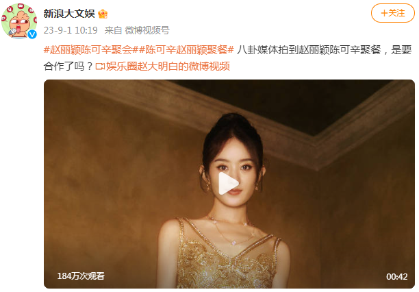 赵丽颖陈可辛被拍聚餐，相谈甚欢疑要合作，粉丝破防：正常聚餐