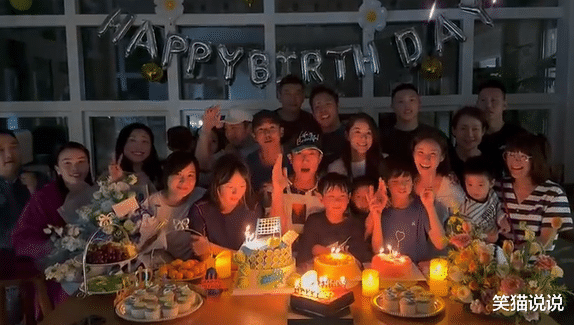 吴尊晒全家庆生照：与刘畊宏陈浩民开心合照， NeiNei变瘦许多