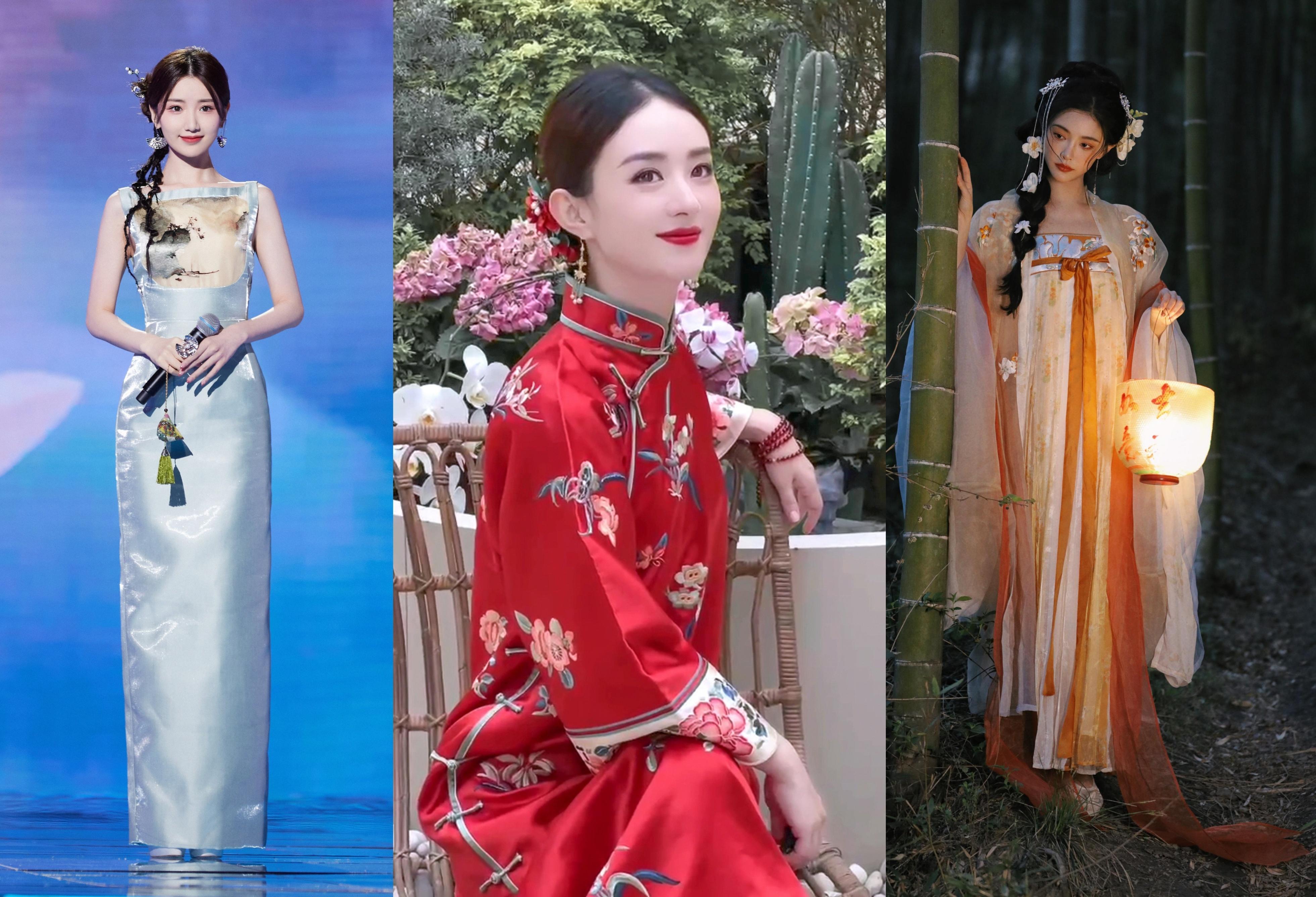 端午这一夜,女明星旗袍争艳!赵丽颖人间富贵花,毛晓彤雅致婉约