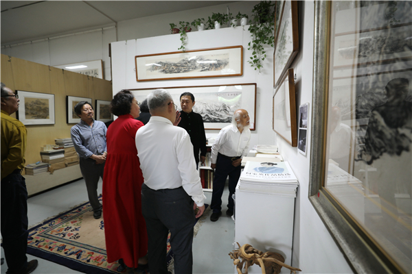 山水画|长河追日——靳文艺山水画作品展新闻发布会在京成功举办