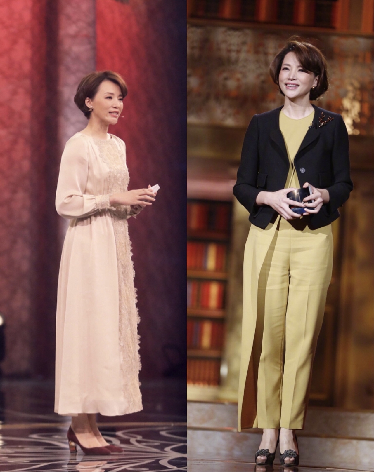 发型 董卿真是优雅到骨子里的女人：裙不上膝、发不长，美得端庄又大方