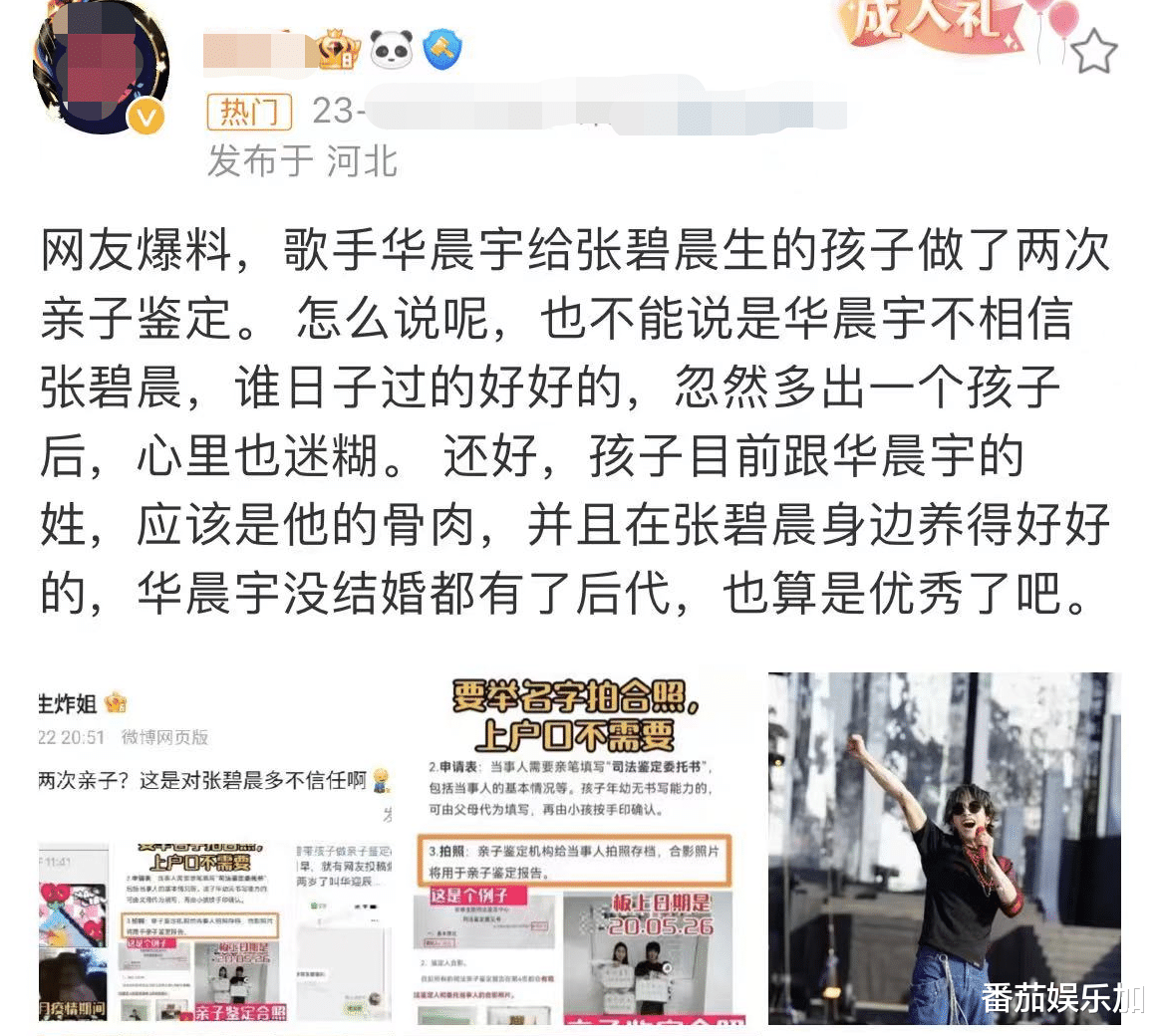 |今天,娱乐圈顶级大瓜,在华晨宇张碧晨亲子鉴定上出现了