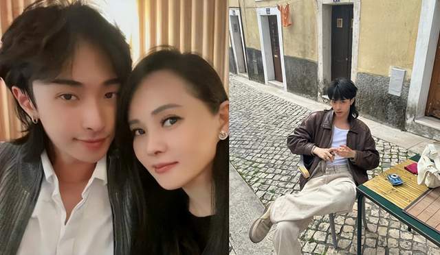 庾澄庆21岁儿子再晒女装照，全透明连衣裙配高跟鞋，狂野又妩媚